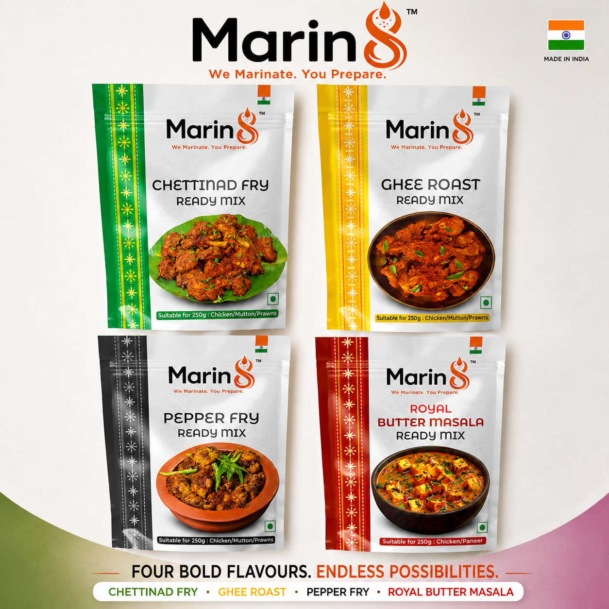 CURRIES-COMBO (Butter Masala/Chettinad Fry/Pepper Fry/Ghee Roast)